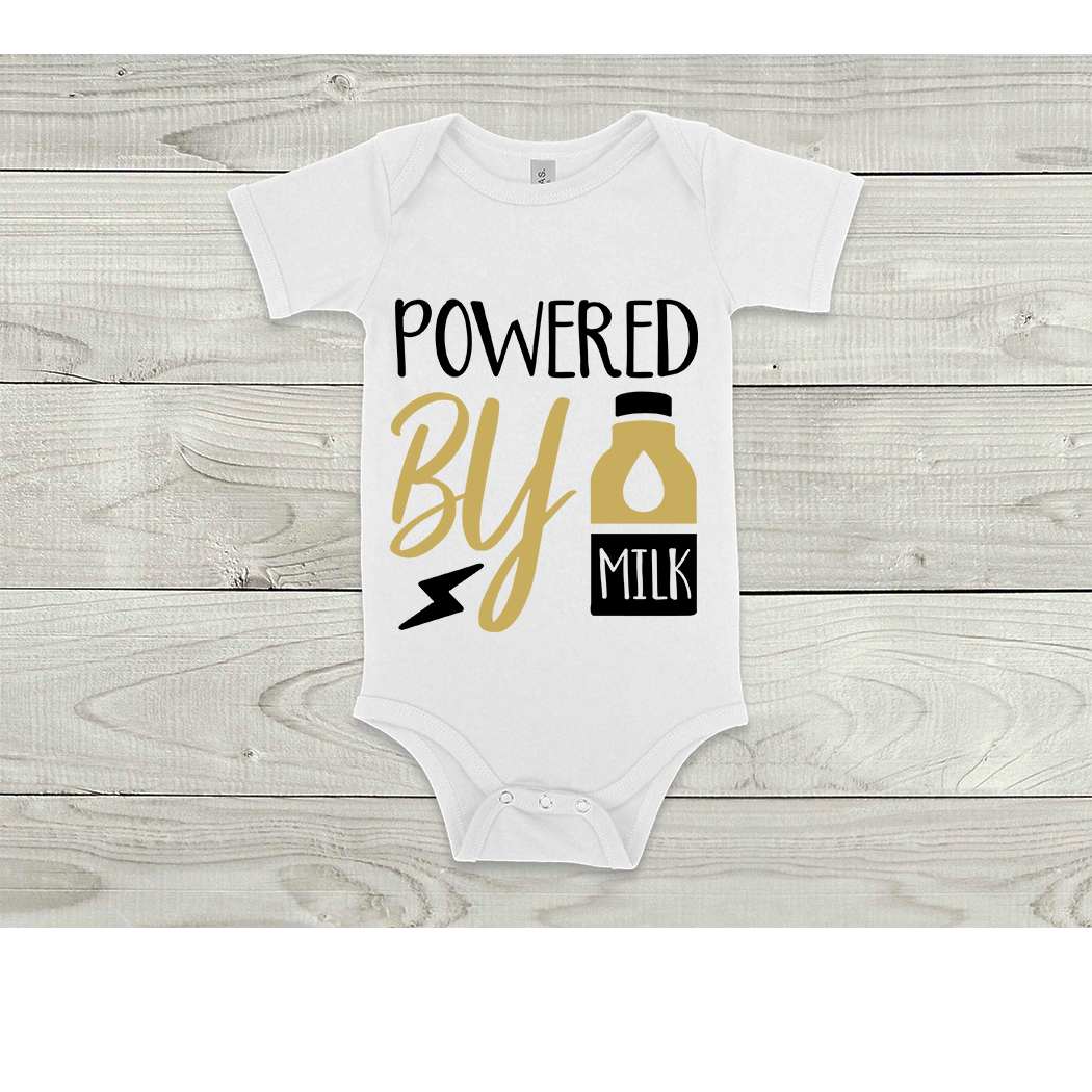 "Powered By Milk" Onesie