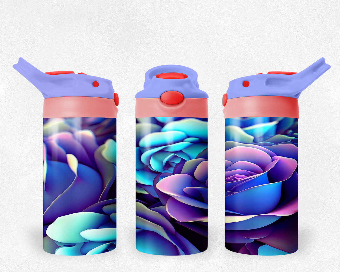 Girl's 3D Floral Sippy Tumbler