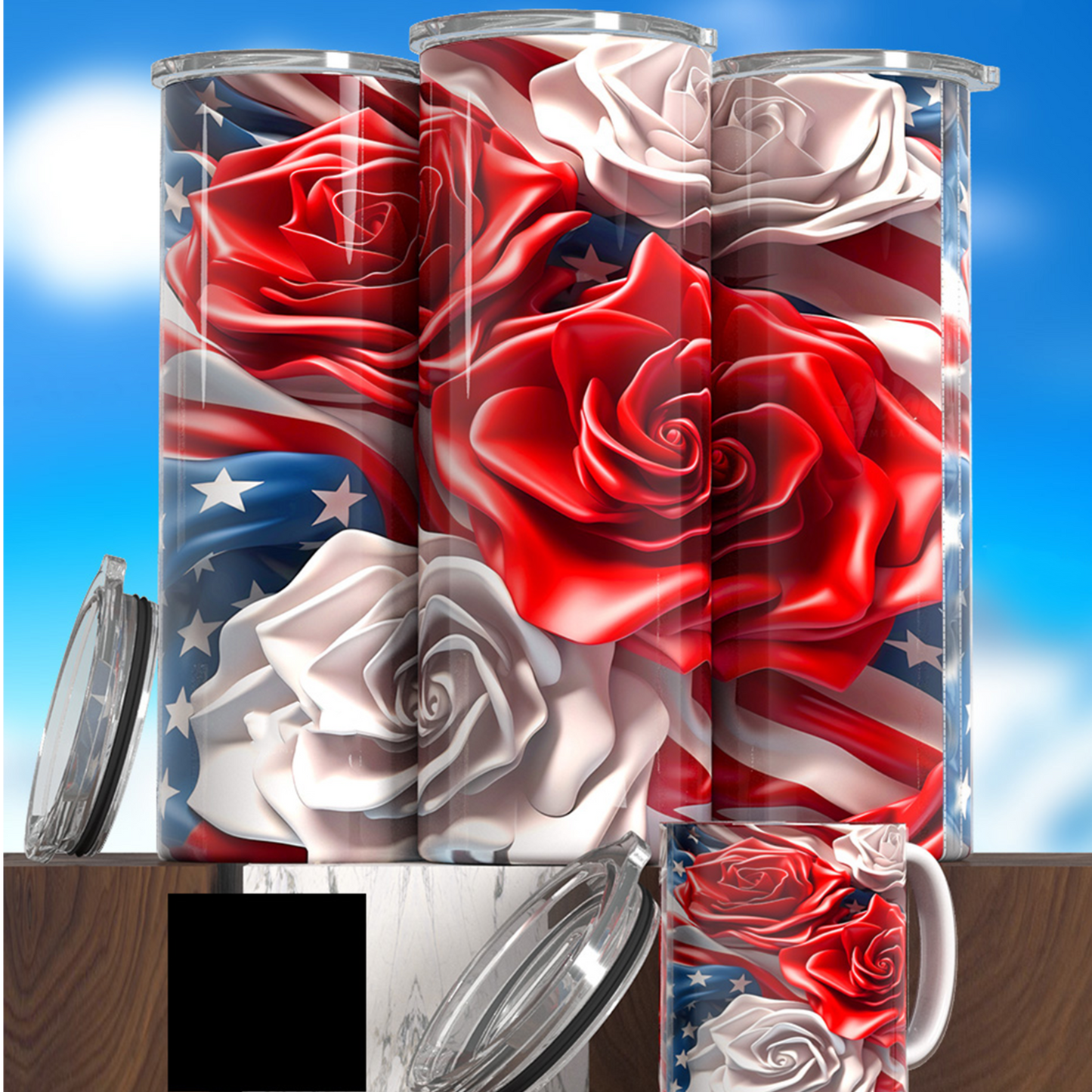 4th Of July Flag 3D Tumblers