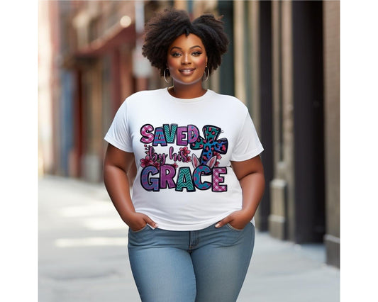 "Saved By His Grace" Easter Tshirt