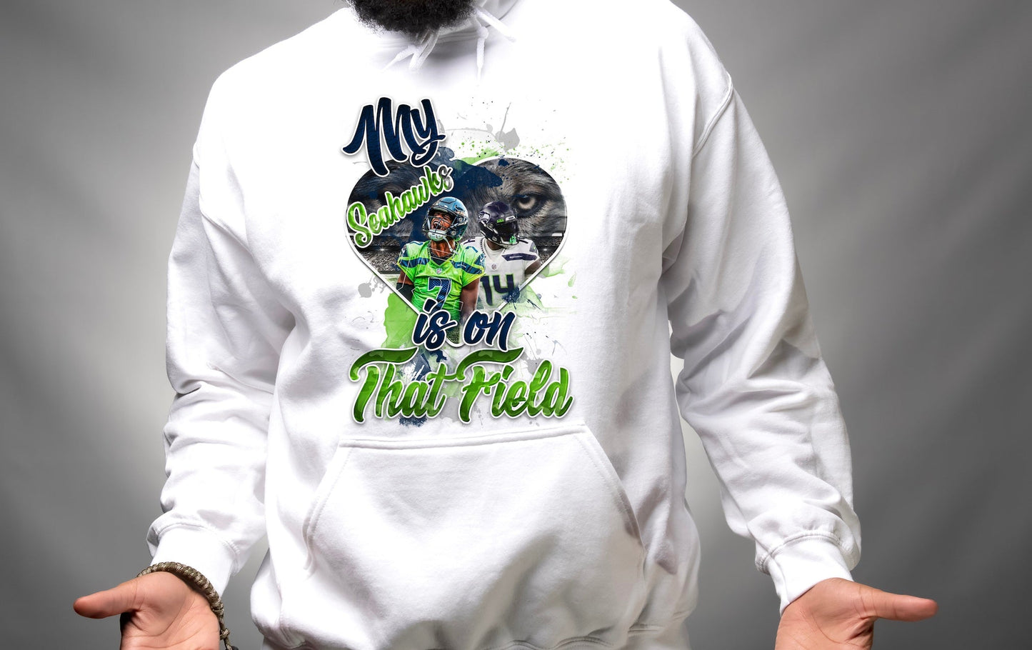 Custom Center Designed "My Team Is On That Field" Hoodie