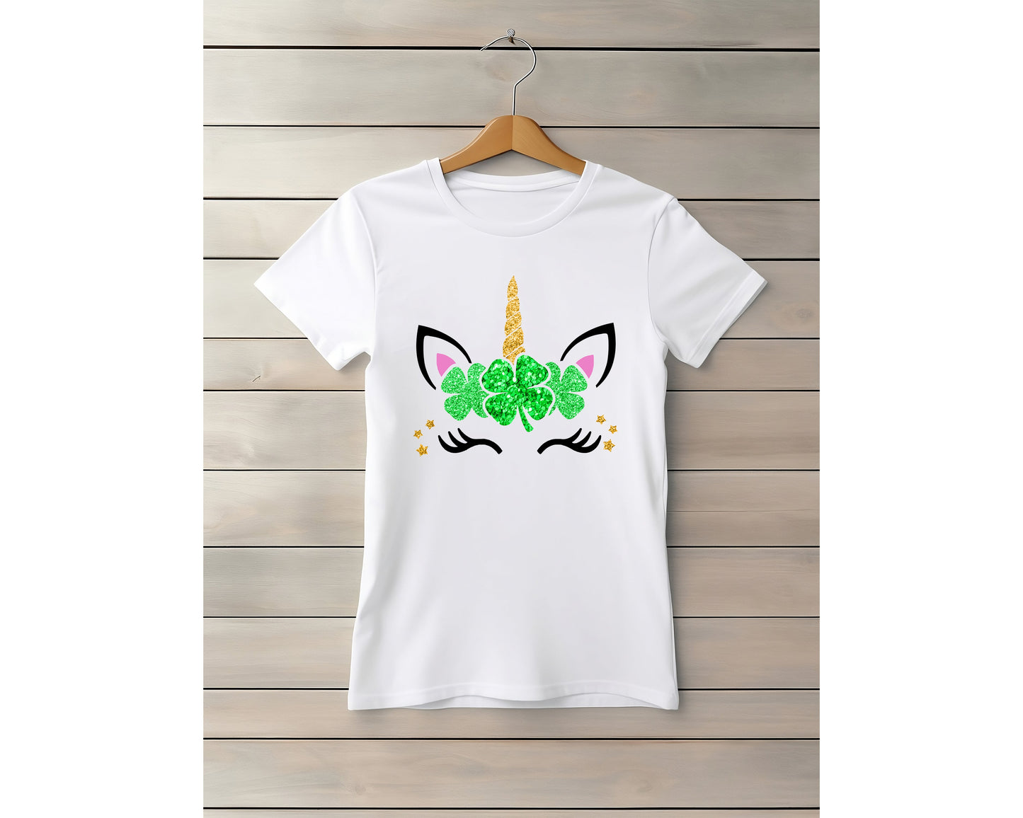 Little Girls Unicorn St.Patricks Day Tshirt