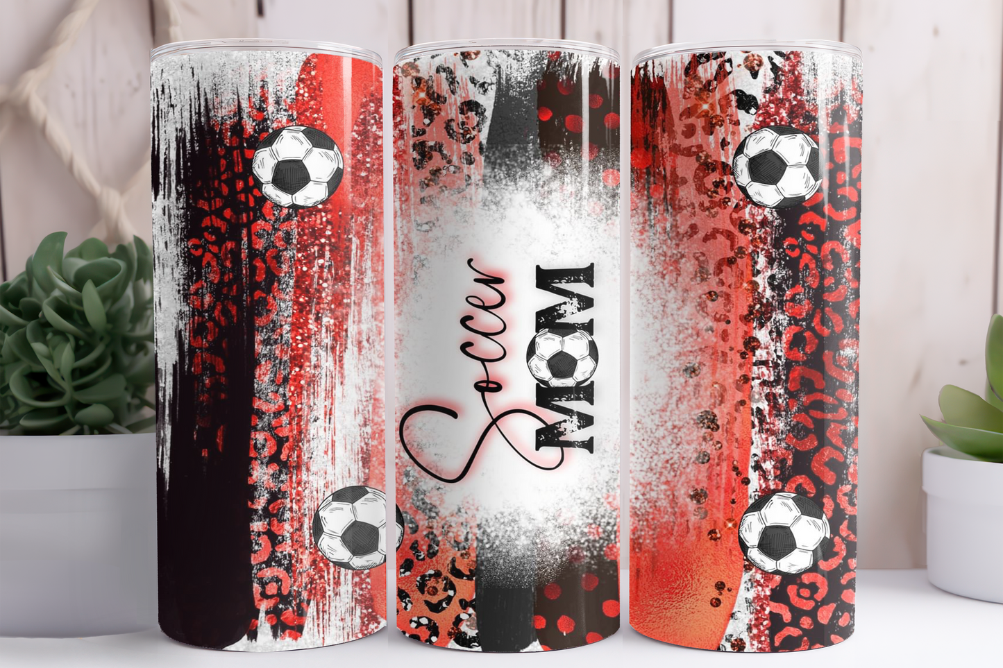 Red Soccer Mom Tumbler