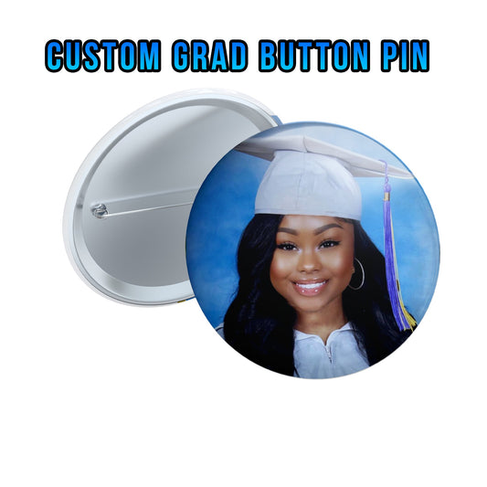 Custom Image Graduation Button Pin