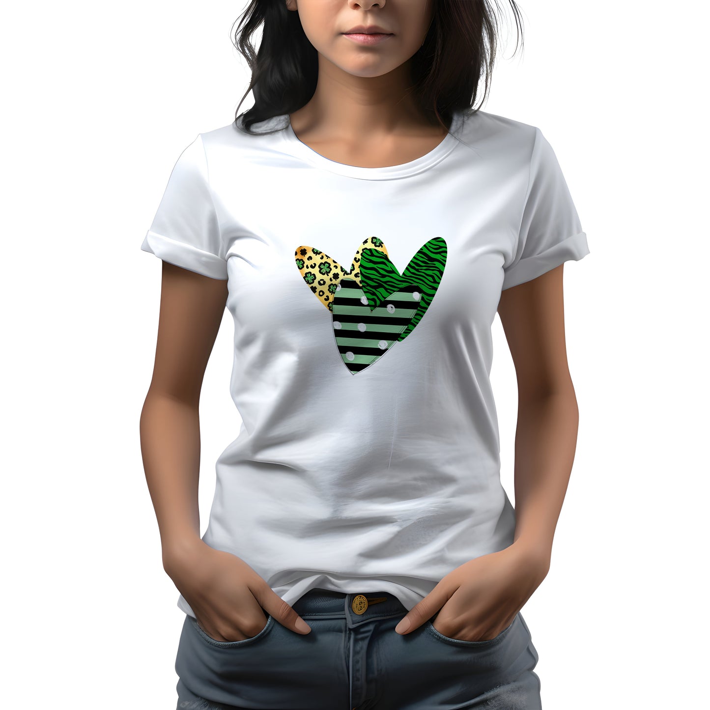 St. Patrick's Day Hearts Tshirt