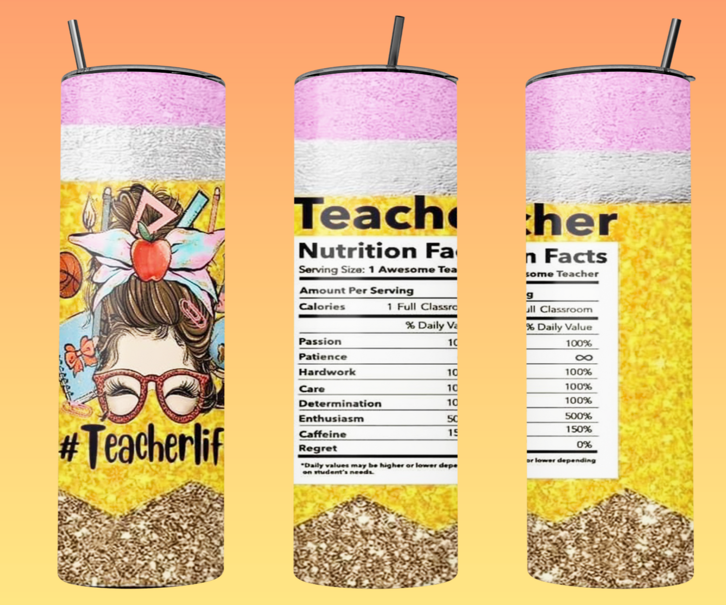 Teacher Nutrition Styled Tumbler