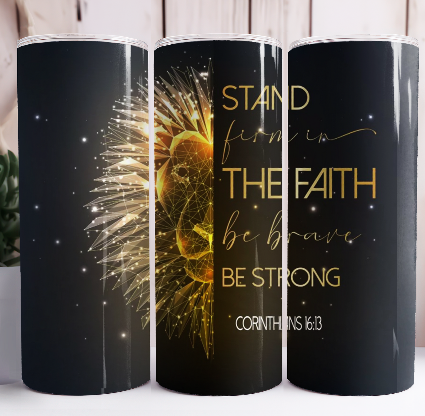 "Stand The Faith" Christian Mens Tumbler