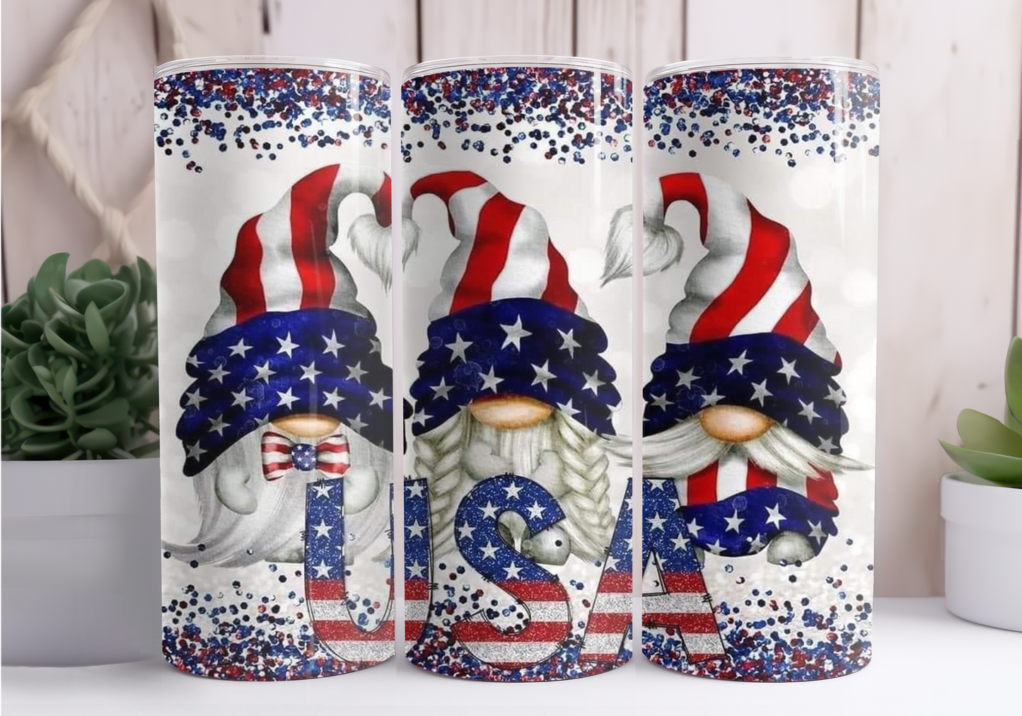 4th Of July Gnome Tumbler